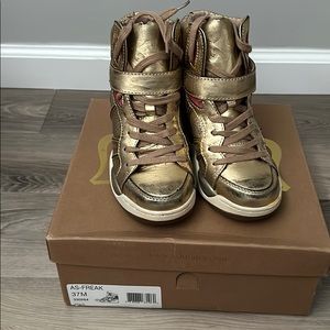 Ash gold wedge sneakers